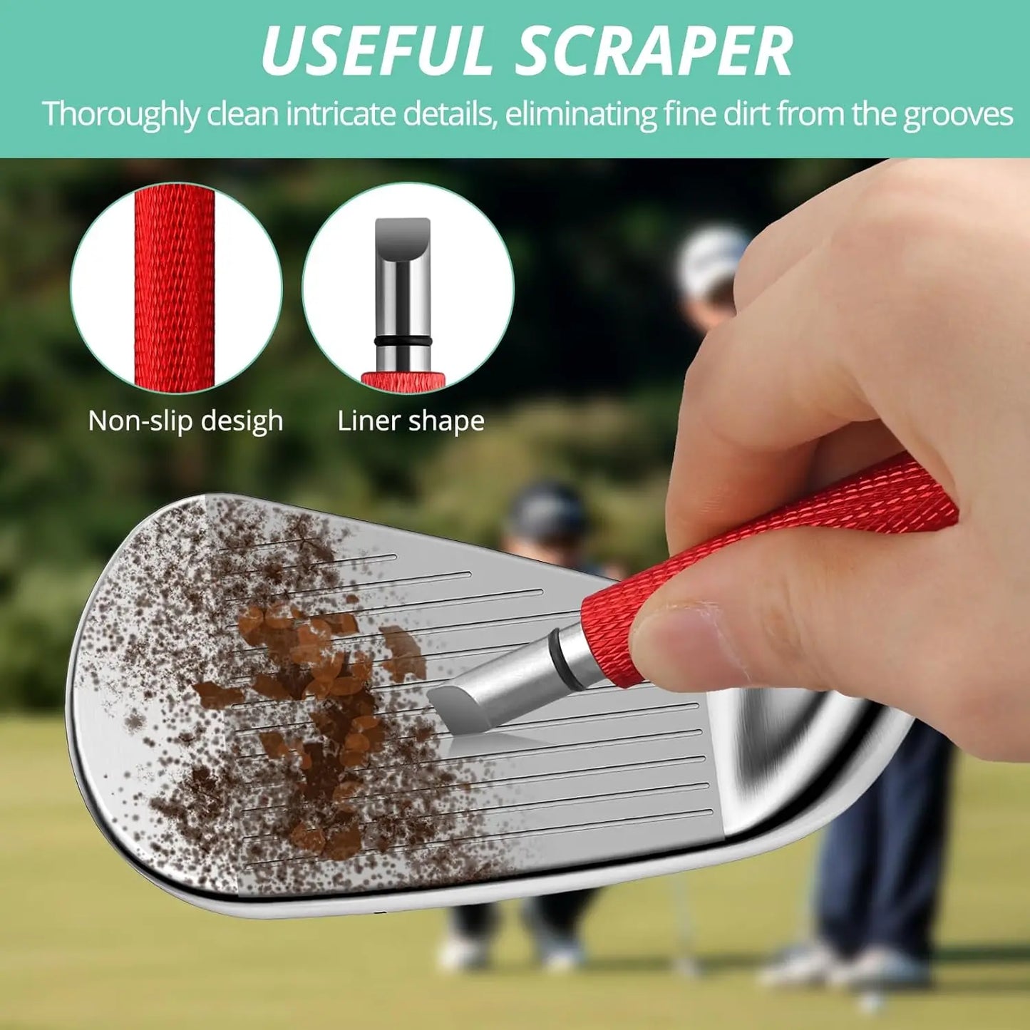 Golf Club Brush Cleaning Kit With Towel