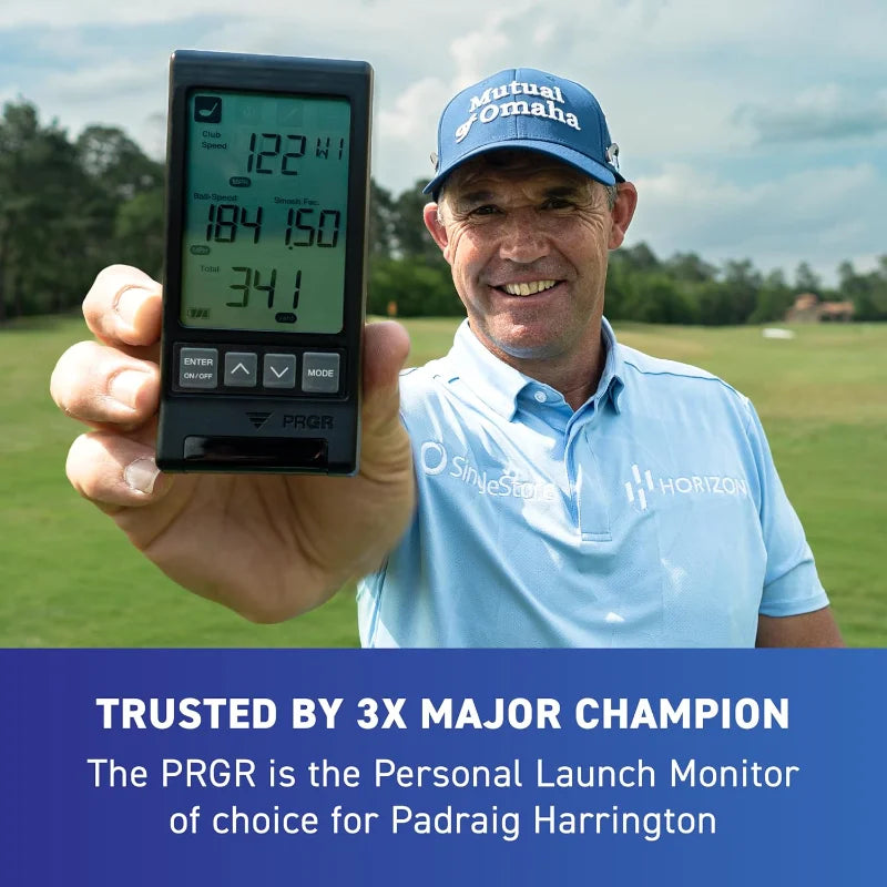 HS 130-A Portable Golf Launch Monitor, Doppler Radar Measures Club & Ball Speed, Smash Factor, Total & Carry Distance, Tracks