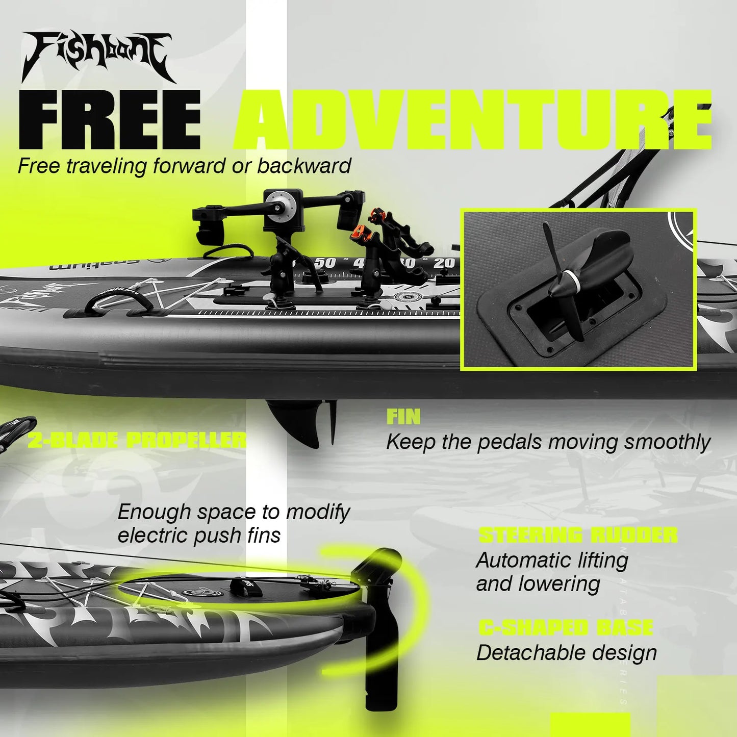 Spatium Fishing Pedal Drive Sit On Top Kayak Power System