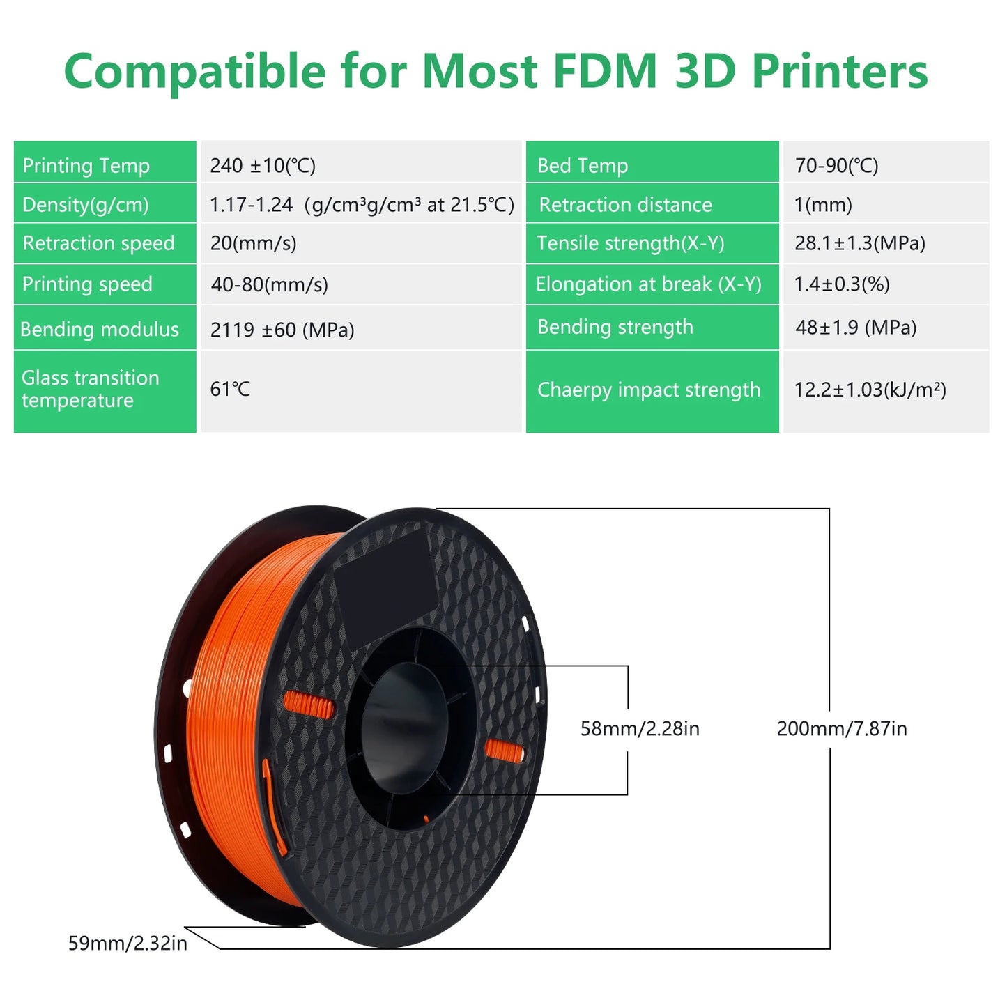 Kingroon High Quality PLA Filament Eco Friendly 3D Printing