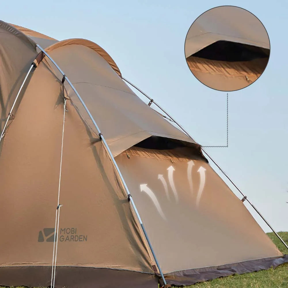 Mobi Garden Camping Tunnel Tent Windproof Cabin Tent