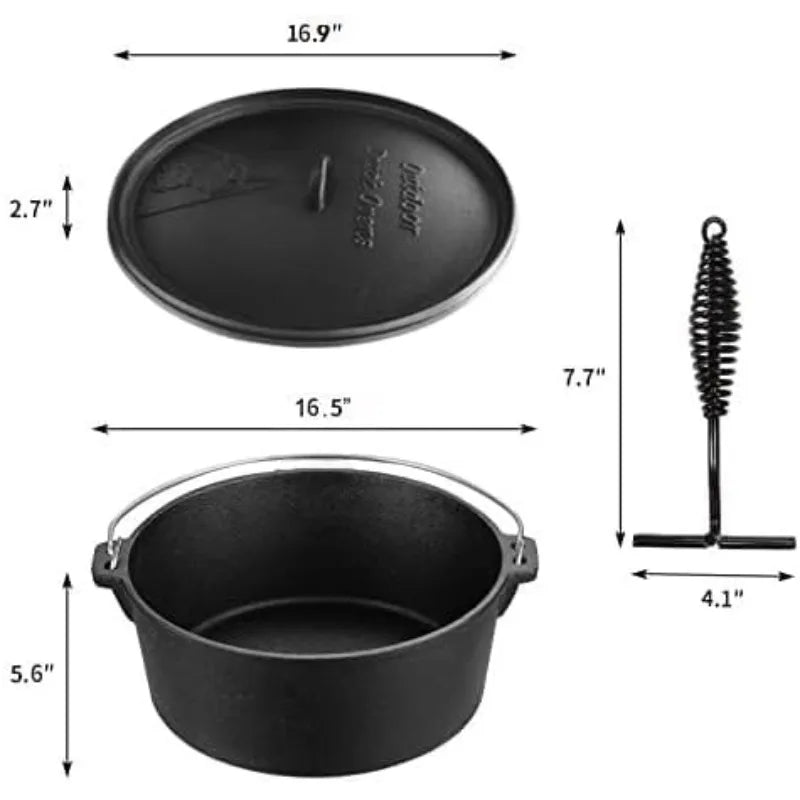 Cast Iron Dutch Oven With Lid Lifter