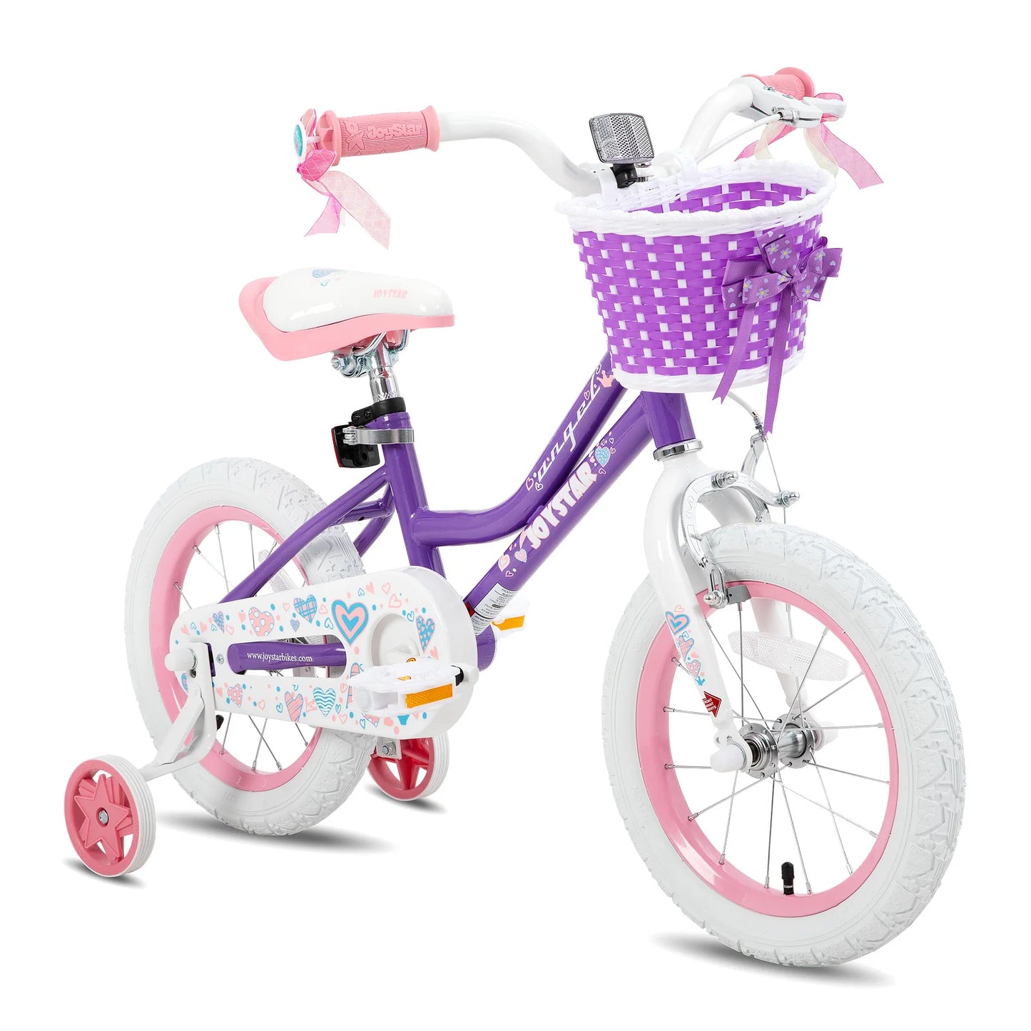 Joystar Girls Bike With Basket And Training Wheels