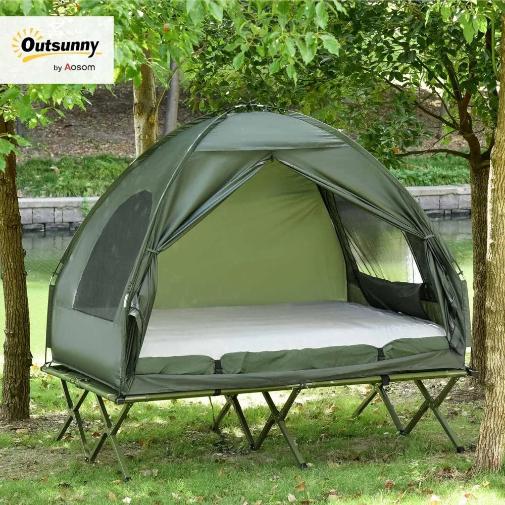 XMSJ Four In One Foldable Camping Cot Tent With Mattress