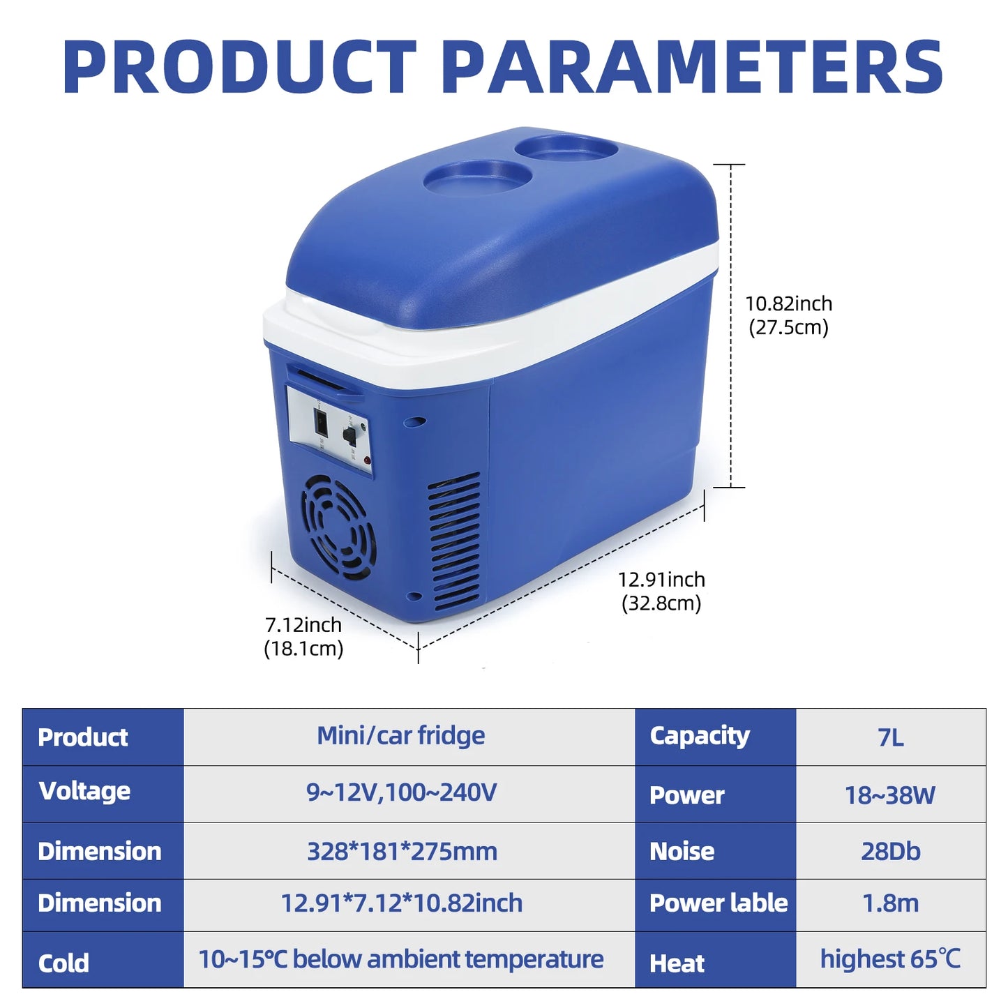 IceBlue Camping Portable Mini Fridge Dual Use Car Home