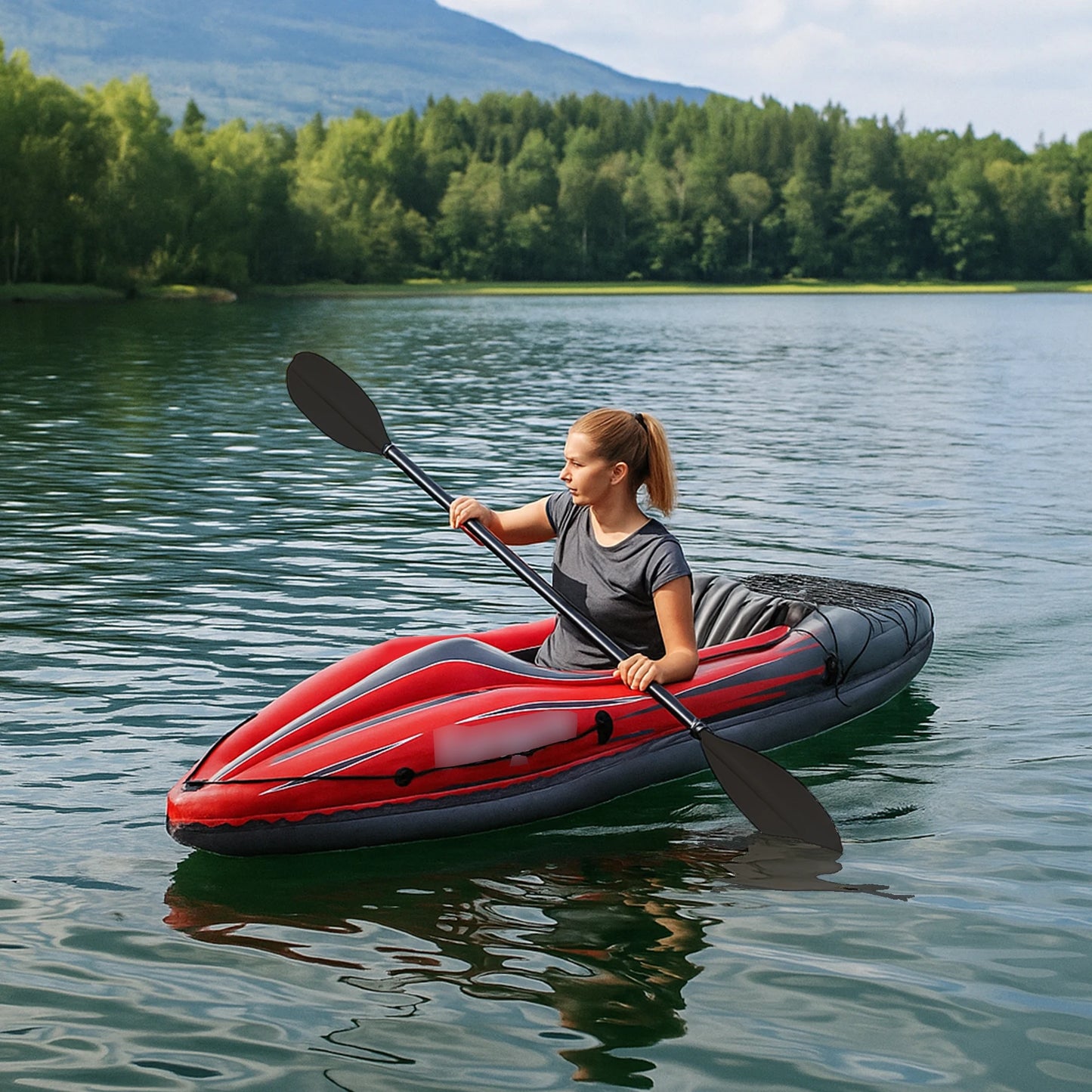 HHSJZWCY Kayak Inflatable One Person Fishing Boat For Lakes