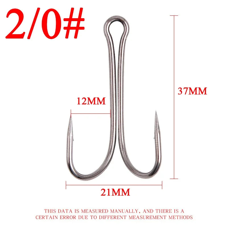 Fishing Long Shank Double Hook Barbed Weedless Jig Hooks