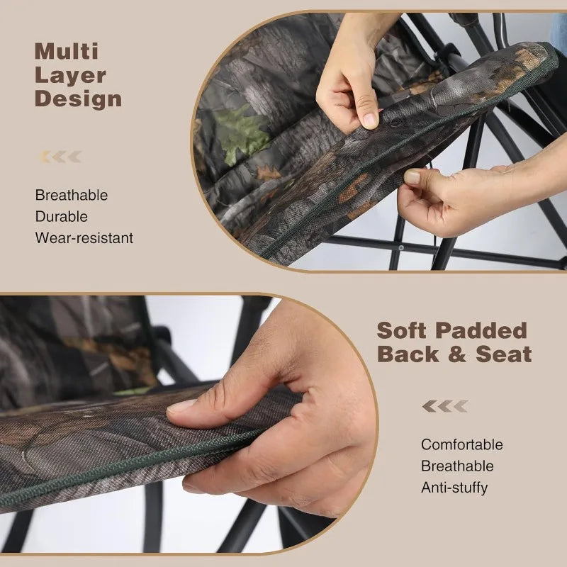 Hignconcerned 360 Degree Swivel Hunting Chair with Armrest
