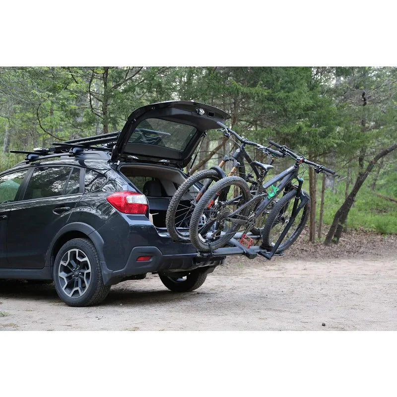 YTYIN Hitch Mounted Two Bike Rack All Metal Carrier