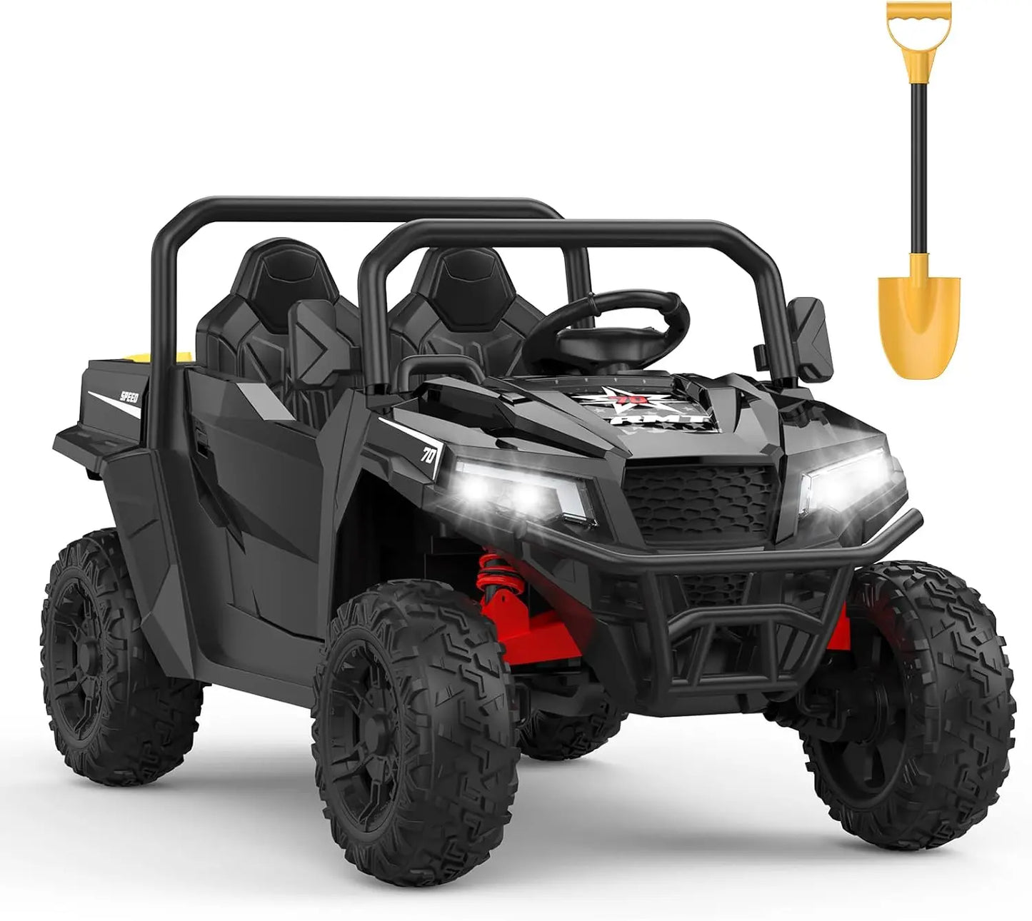 HiMISSE 24V Ride On Dump Truck Remote Control Four Wheel
