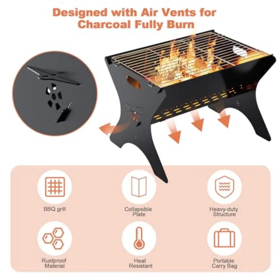 Pro Gear Sporting Goods Campfire Grill Portable Backpacking