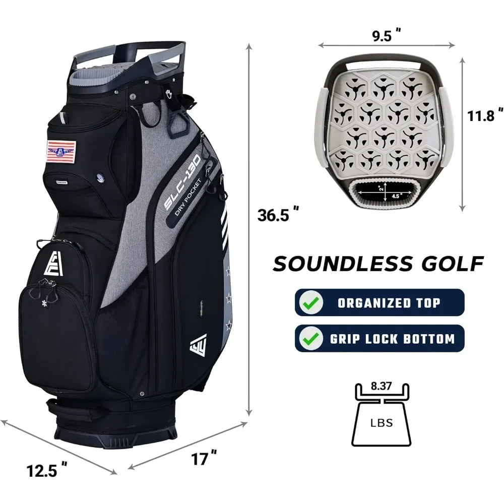 Pro Gear Sporting Goods Golf Cart Bag 15 Divider Rain Cover
