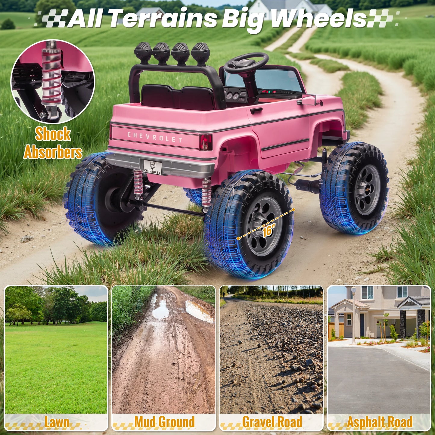 Joyracere Licensed Chevrolet Cheyenne Ride On Truck 24V