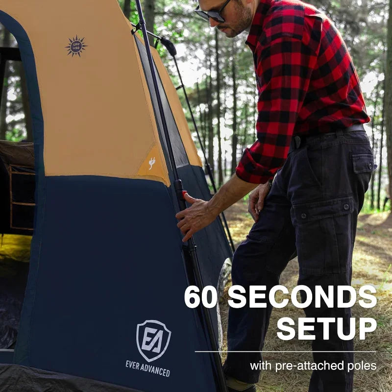 YTYIN Family Cabin Tent With Rainfly Quick Setup 60s