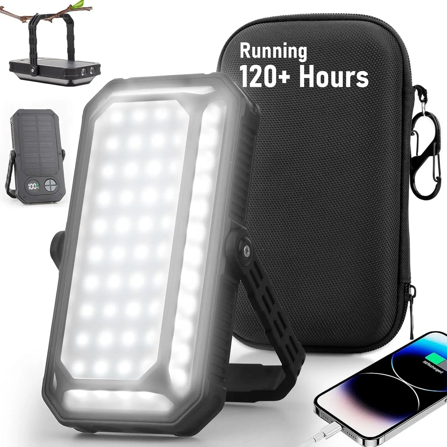 Rechargeable LED Camping Lantern With LCD