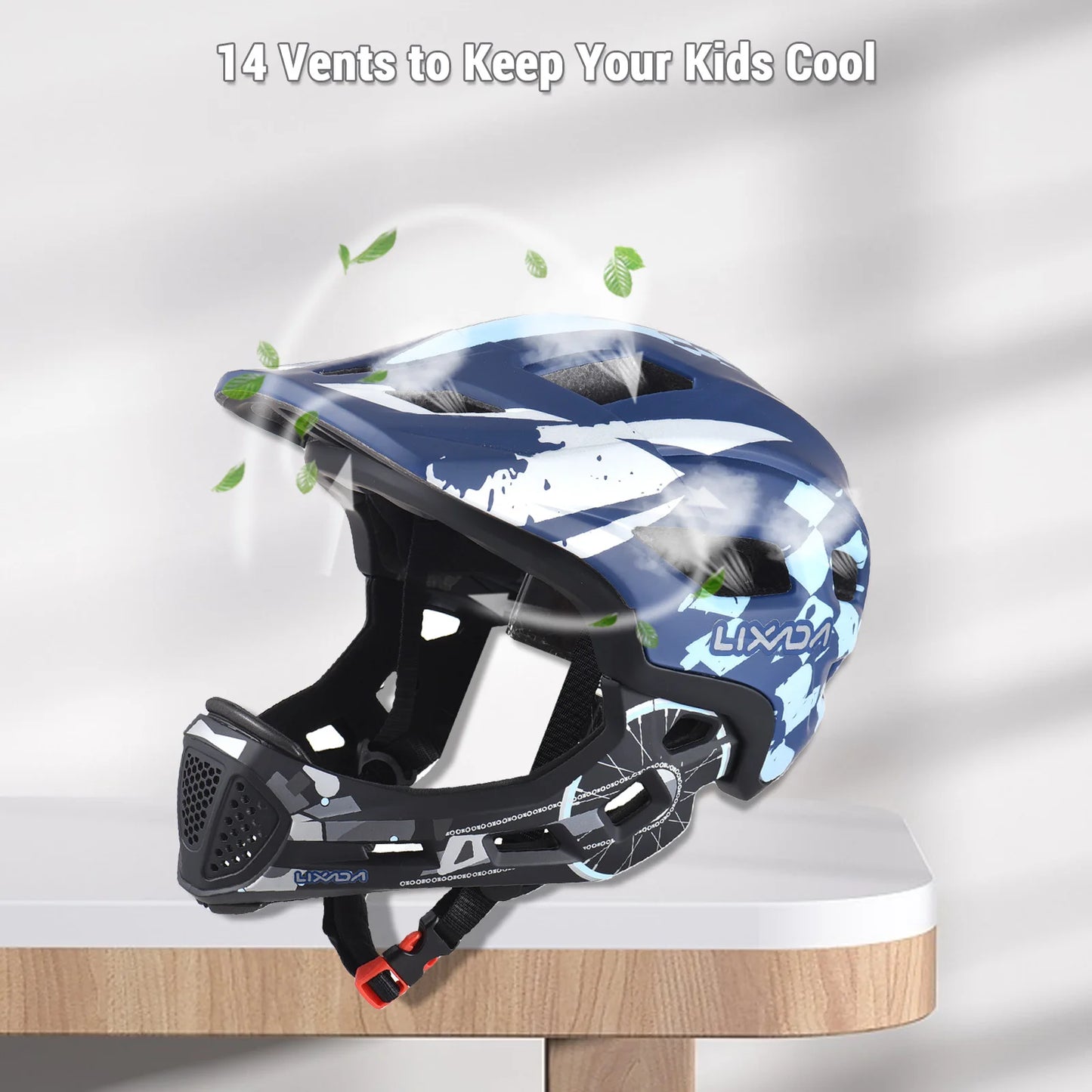Kids Detachable Full Face Bicycle Helmet