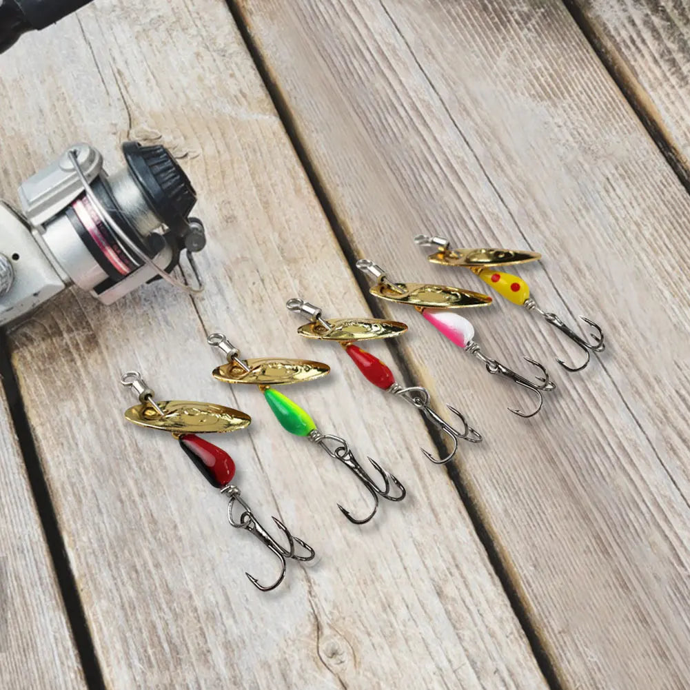 Metal Spinner Spoon Fishing Lures Pack For Carp Bass Pesca