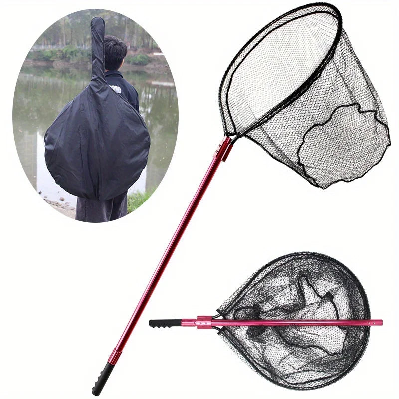 Hign Concerned Telescopic Aluminum Rubber Fishing Net