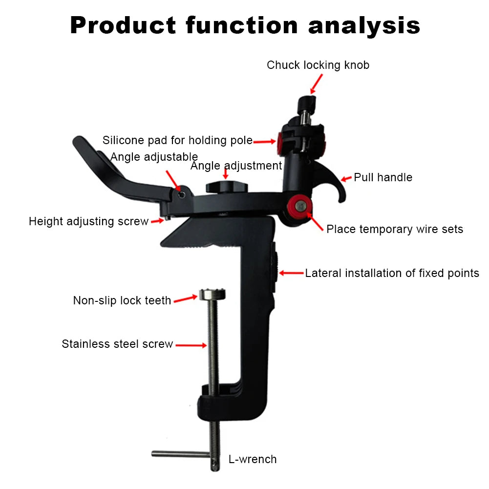 Shunmaii 360 Degree Adjustable Fishing Rod Rest Stand