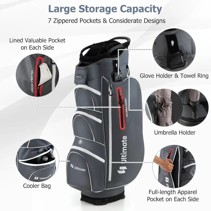 Pro Gear Sporting Goods Tangkula 15 Way Golf Cart Bag