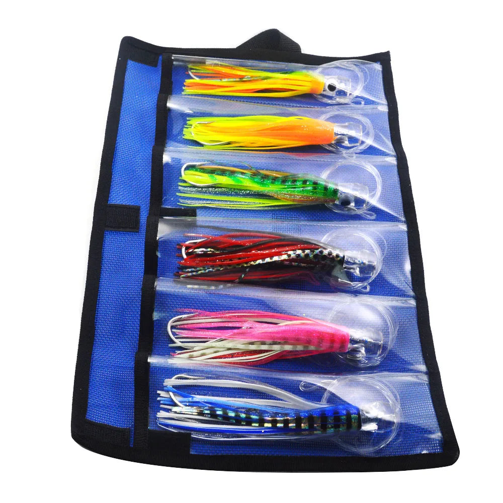 Kmucutie Fully Rigged Marlin Lures Set for Big Game Fishing