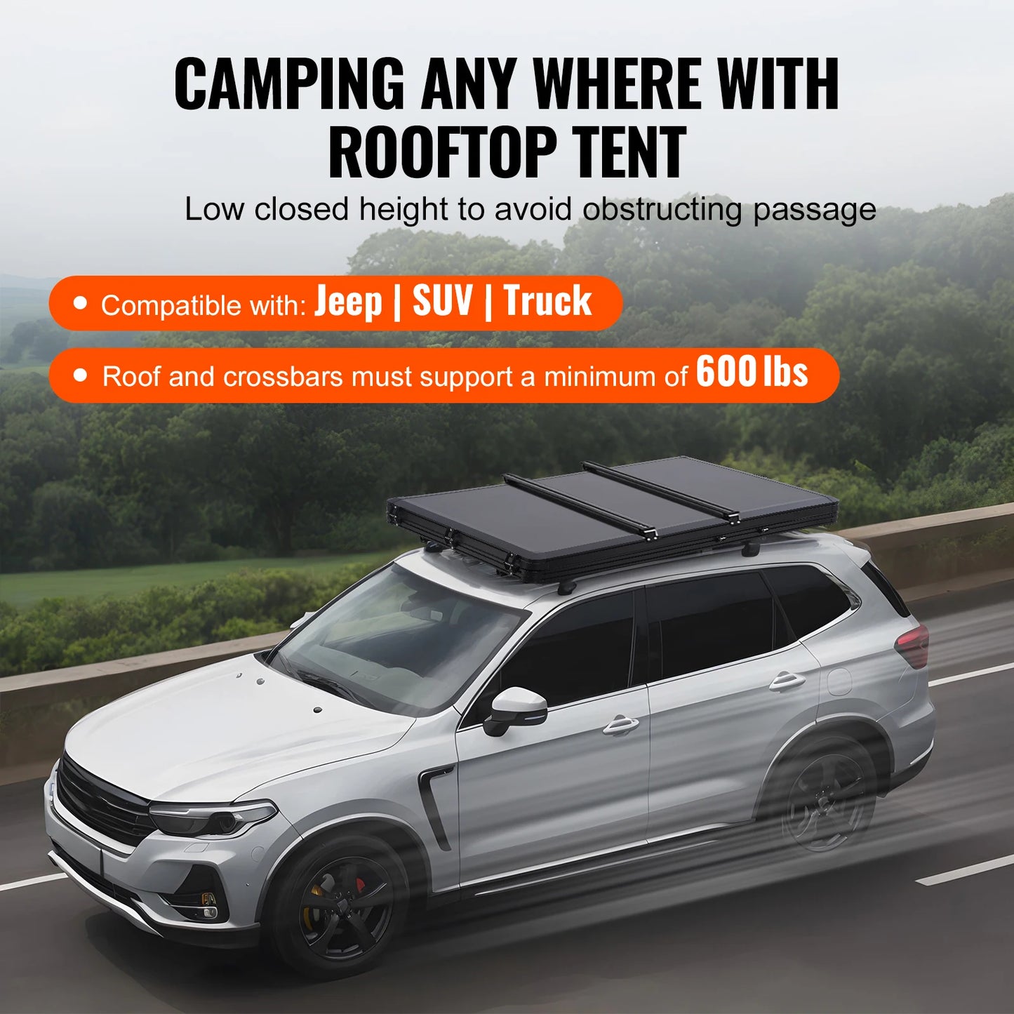 SucceBuy Rooftop Tent Hardshell Waterproof For SUVs