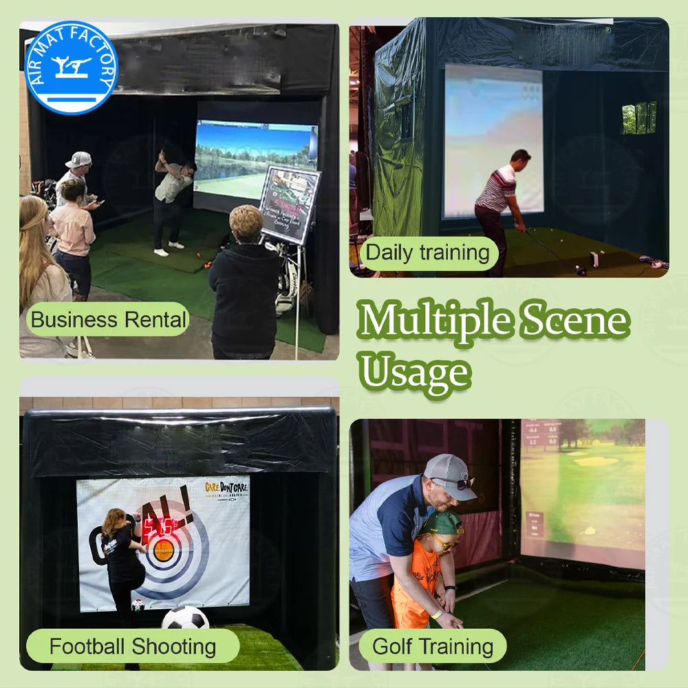 Inflatable Golf Simulator Tent For Practice