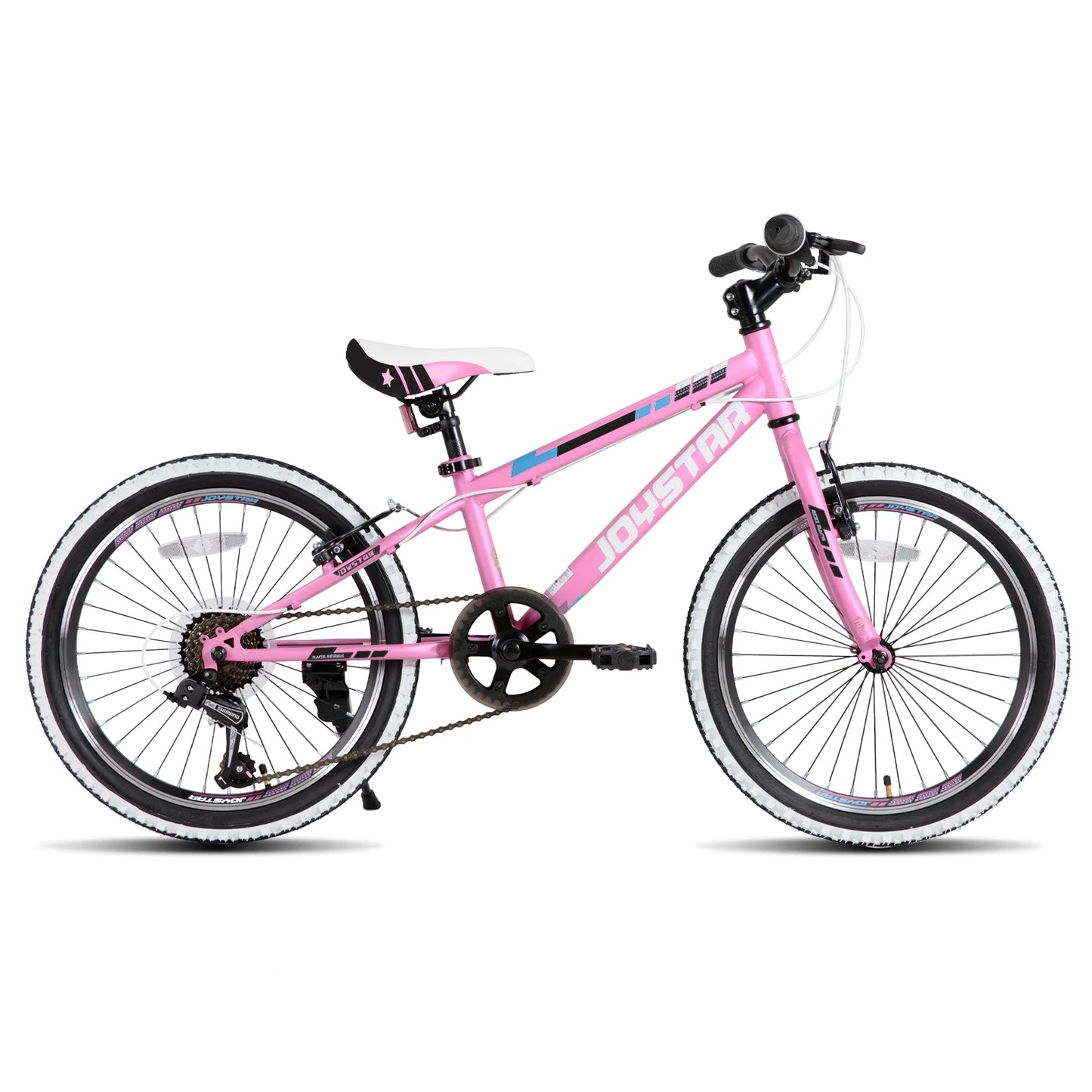 JOYSTAR Kids Mountain Bike For Boys And Girls Ages 7 To 12 With 1 Speed And 7 Speed Drivetrain