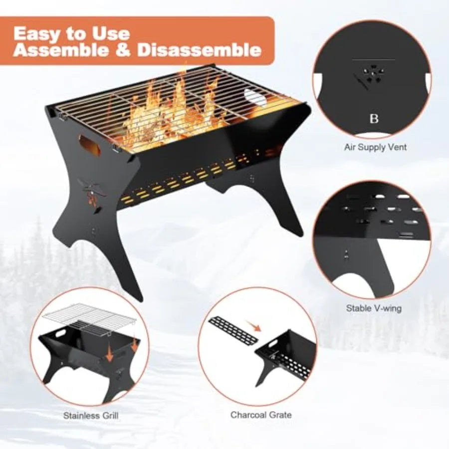 Pro Gear Sporting Goods Campfire Grill Portable Backpacking