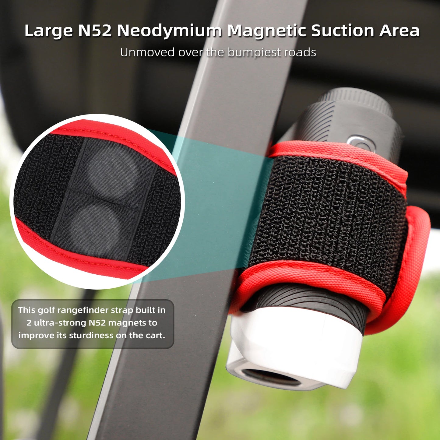 Roykaw Rangefinder Wrap Mount For Golf Cart Frame Accessory