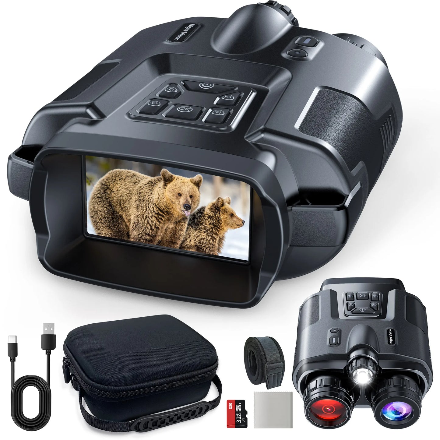 Letcmoi 4K Night Vision Binoculars Infrared Goggles