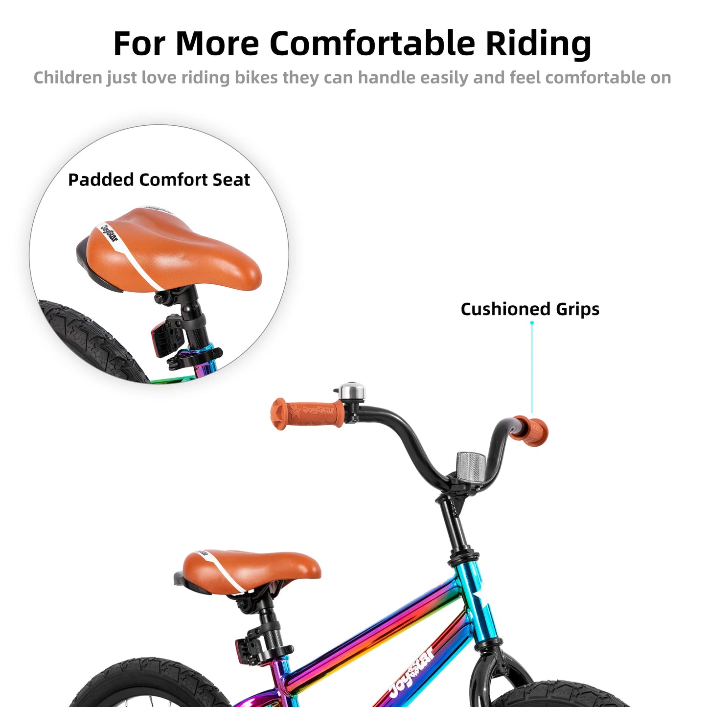 JOYSTAR Kids Bike for Boys and Girls Ages 2 To 9 with Training Wheels BMX Style Durable Steel Frame