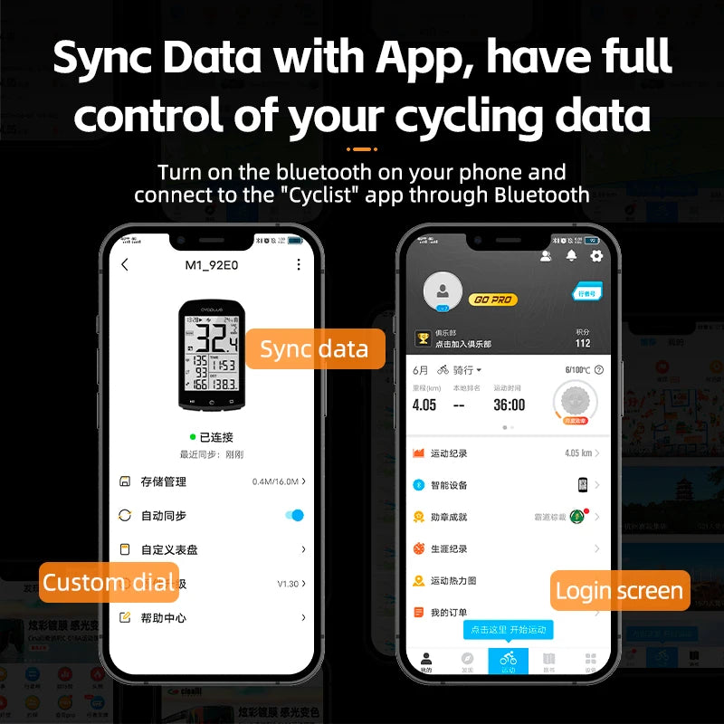 ROCKBROS GPS Cycling Computer Wireless Waterproof Speedo