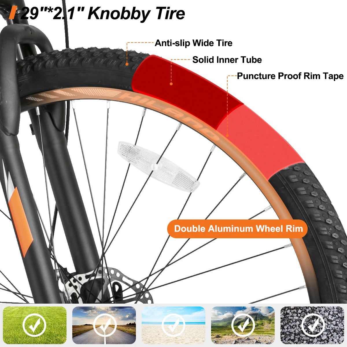 Joystar Mountain Bike Aluminum Frame Shimano 21 Speed