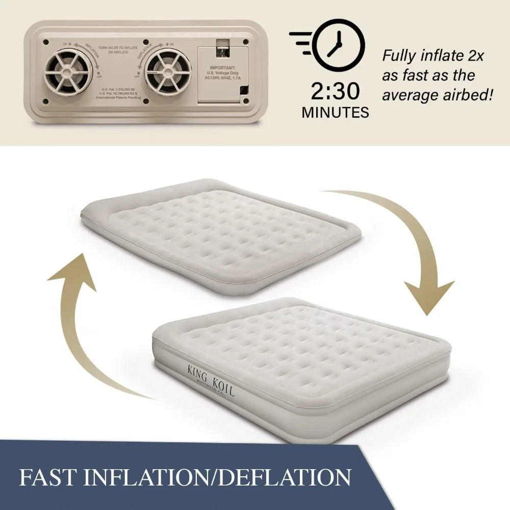 YTYINH Height Adjustable Air Mattress With Built In Pump