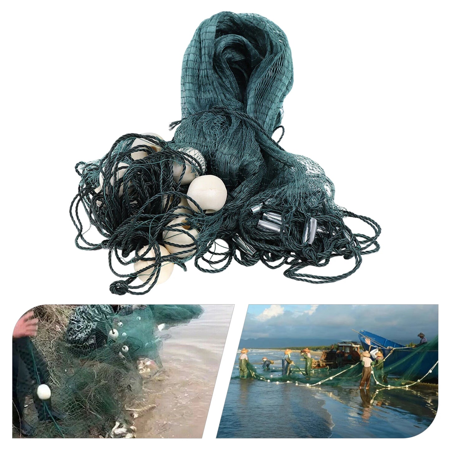 Polyethylene Cast Fishing Net Weighted
