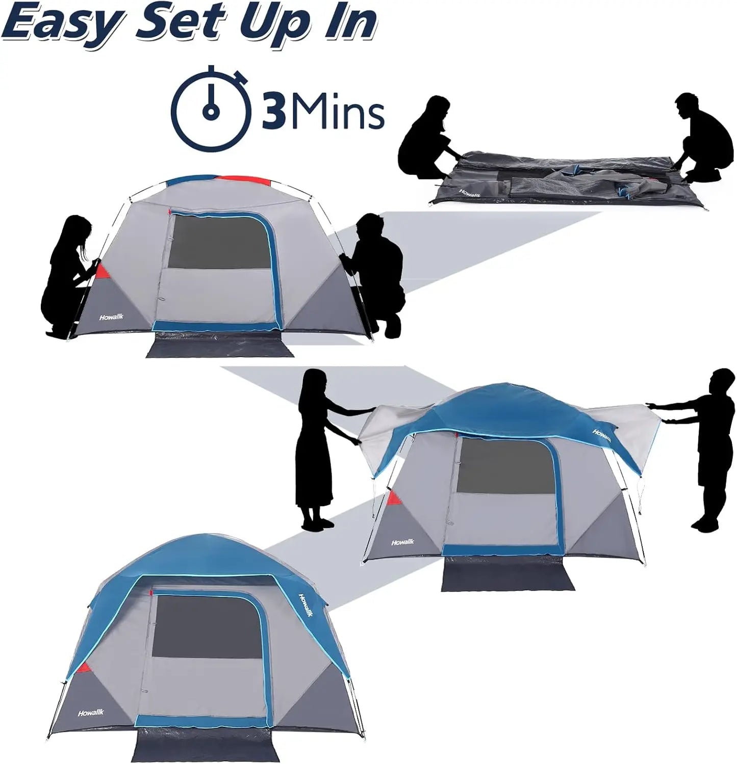 Pro Gear Sporting Goods TWISTER CK Camping Tent Easy Setup