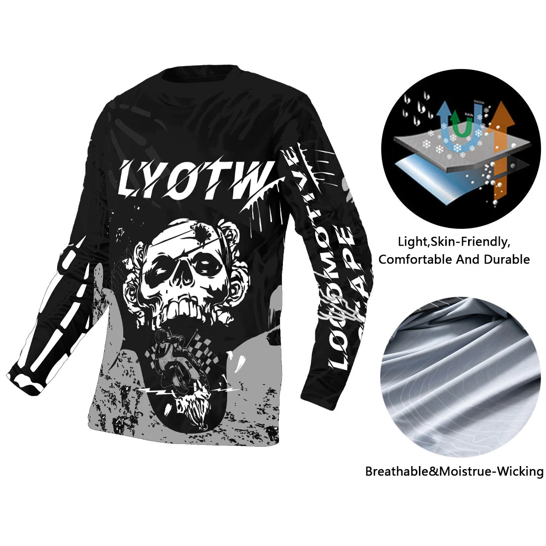CN Guangdong Motorcycle Wicking Long Sleeve Jersey