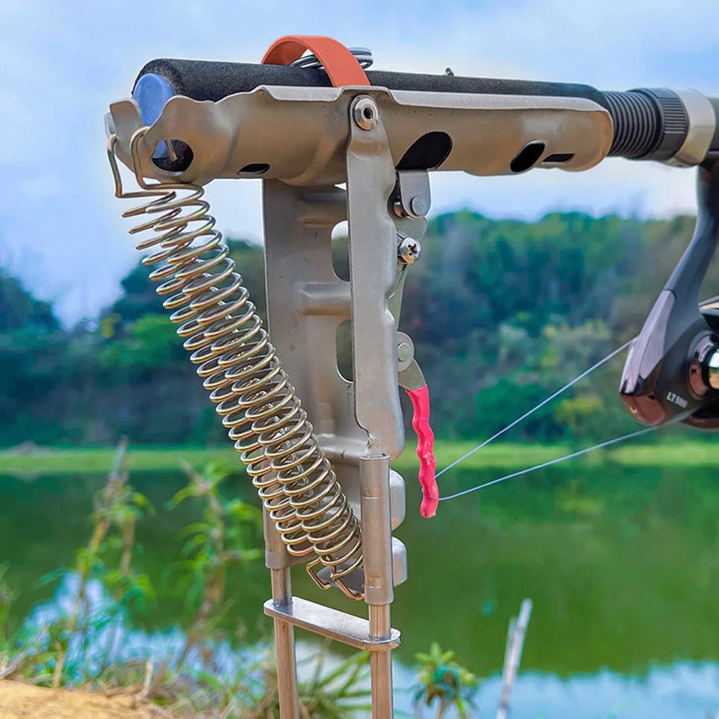 Stainless Steel Automatic Spring Rod Holder