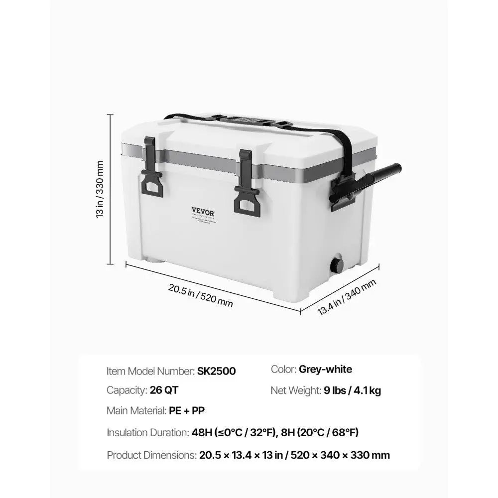 Insulated Portable Cooler With Handle Strap