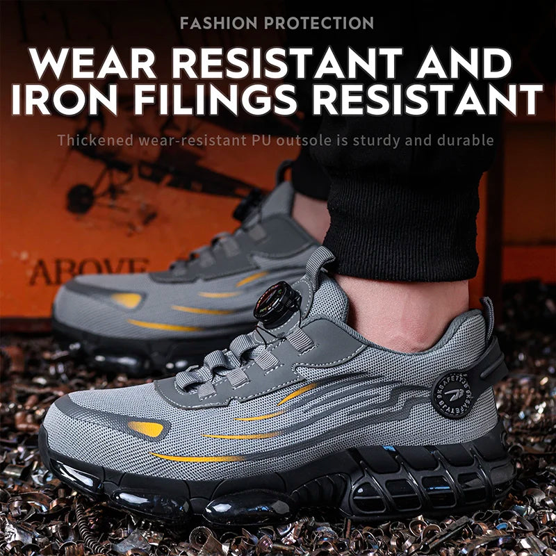Pro Gear Sporting Goods Breathable Lace Free Safety Shoes