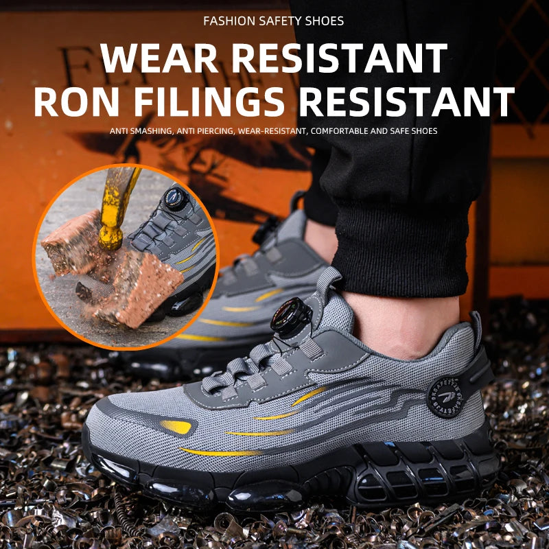 Pro Gear Sporting Goods Breathable Lace Free Safety Shoes