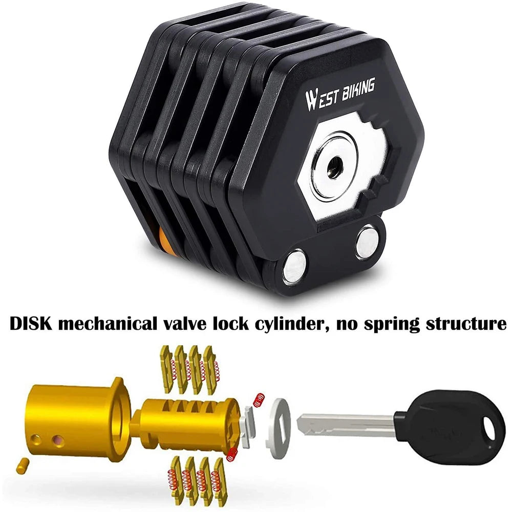 Folding Alloy Bicycle Lock High Security