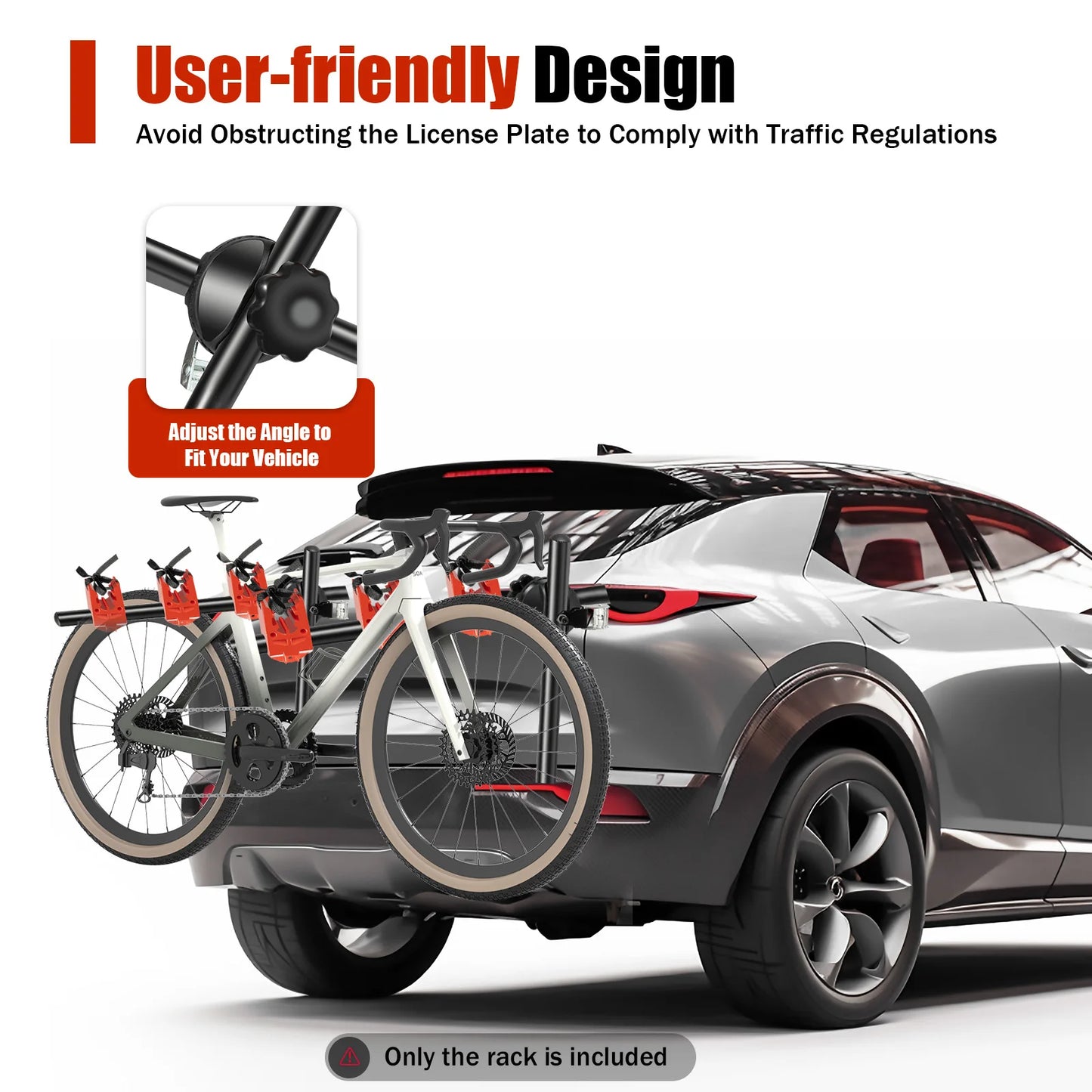 Trunk Mounted Bike Rack For Sedans SUVs Vans Holds Three