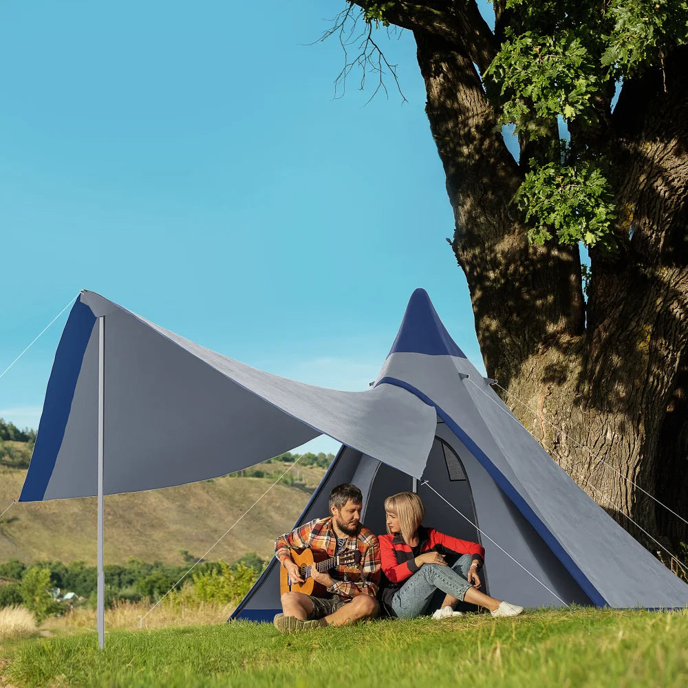 Pro Gear Sporting Goods Waterproof Teepee Tent Quick Setup