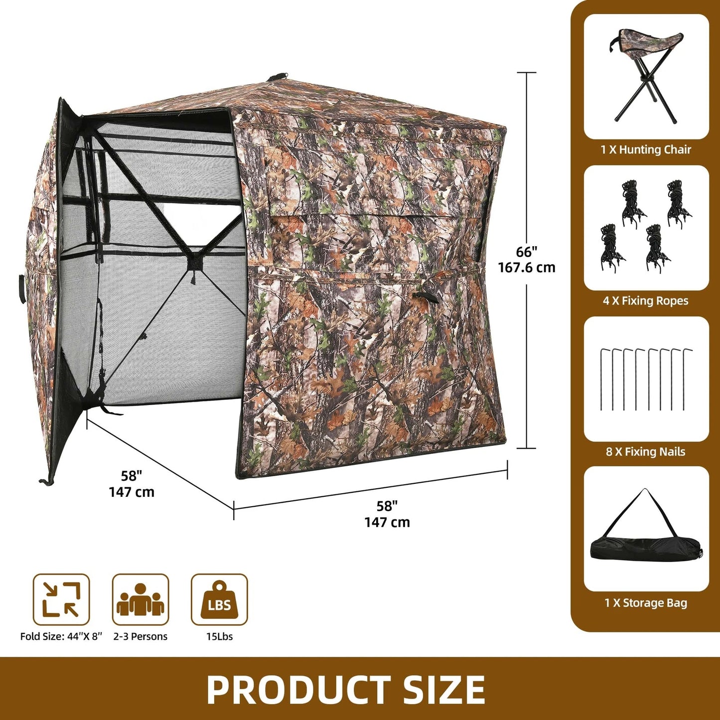 Guangdong 360 Degree Hunting Blind With Fully Open Door