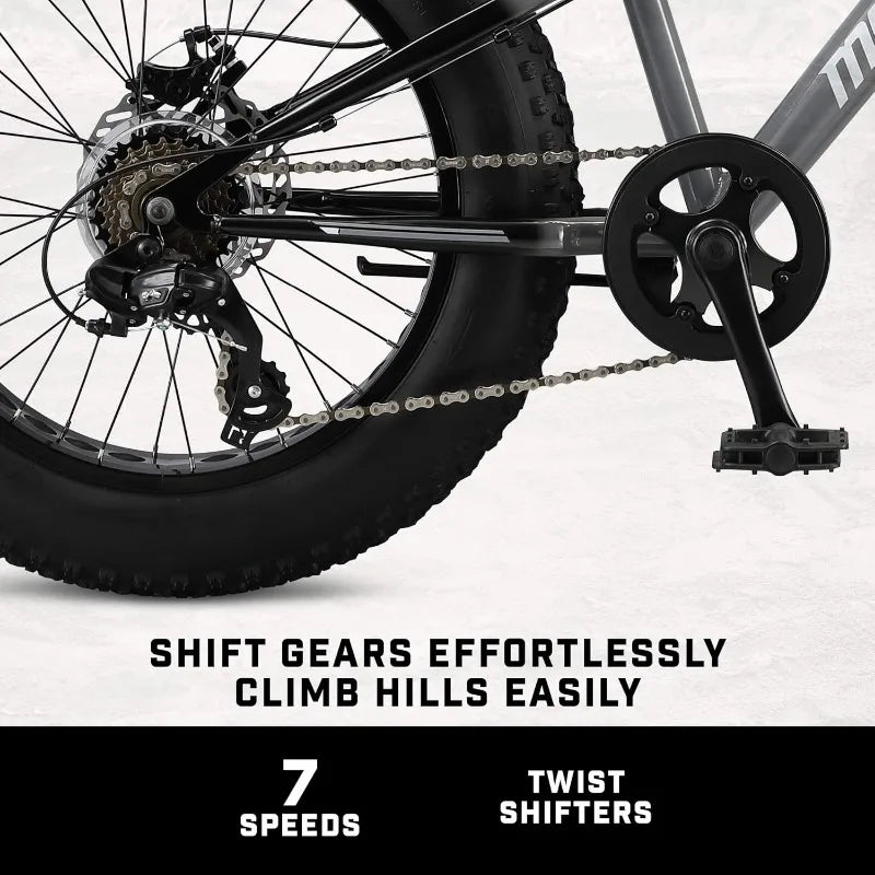 YTYIN Fat Tire Mountain Bike With Front Suspension System