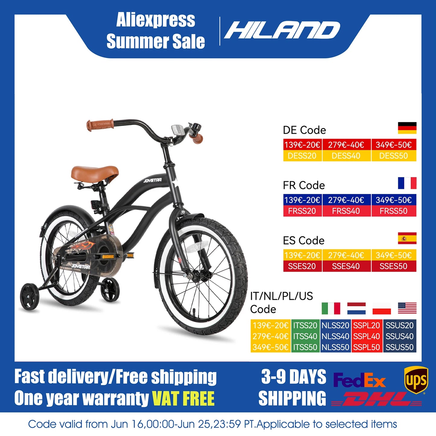 JOYSTAR Girls Bike With Training Wheel Princess Theme