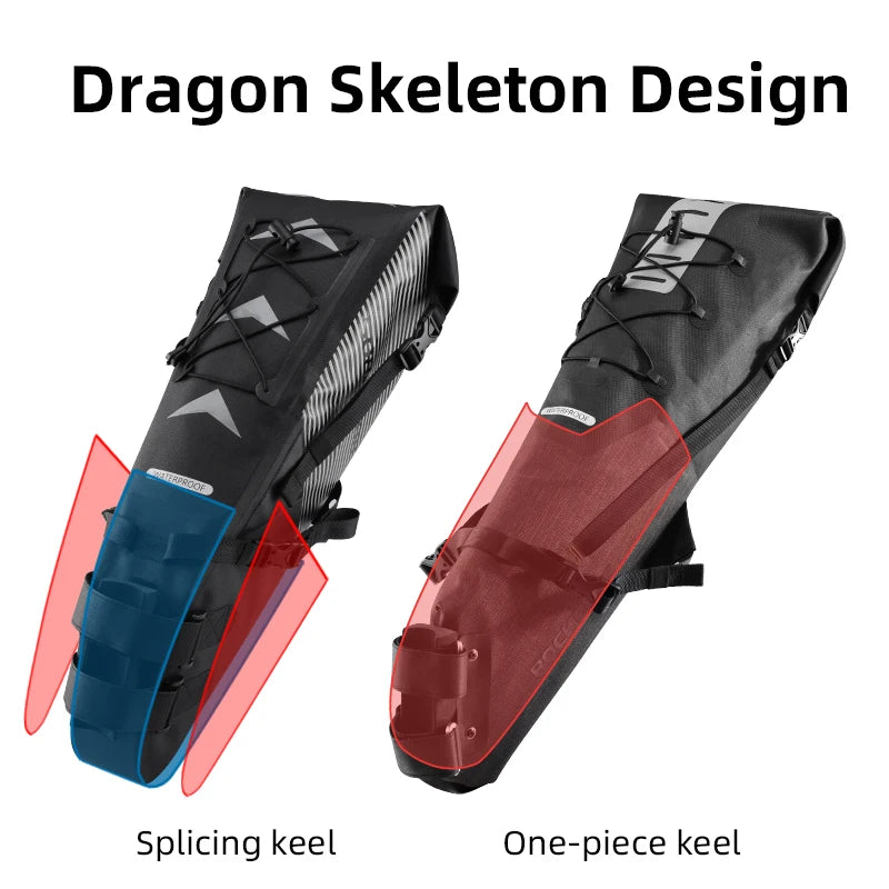 ROCKBROS Waterproof Reflective Foldable Saddle Bike Tail Bag