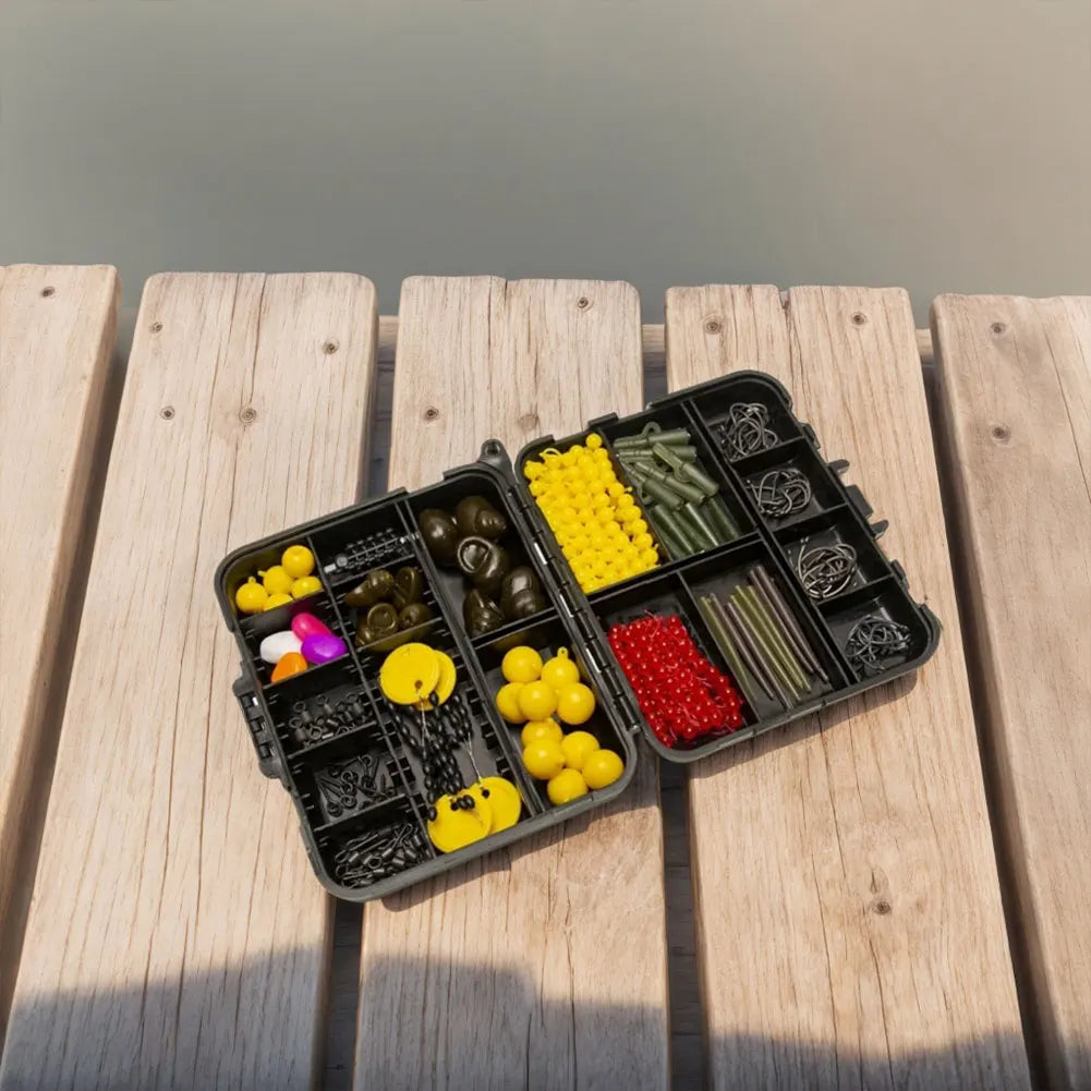 Carp Fishing Tackle Kit 145 Pc Swivels Hooks Set Assortment